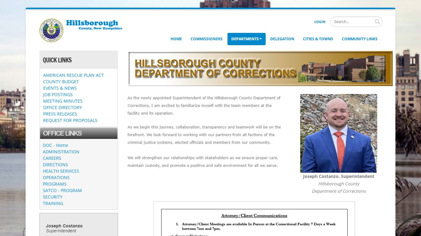 Hillsborough County, NH DOC - The Official Hillsborough County Dept. of ...