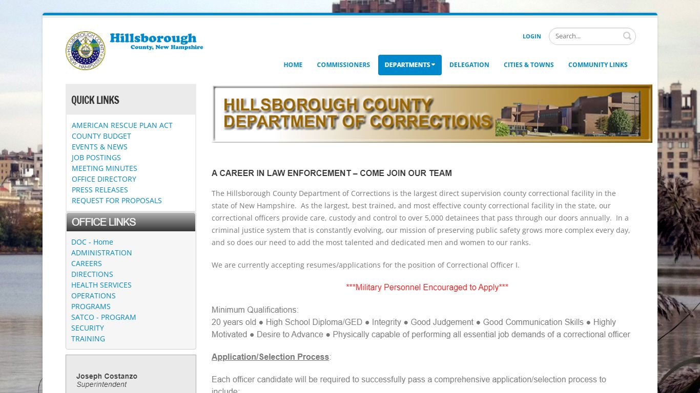 Hillsborough County > Departments > Department of Corrections > Careers